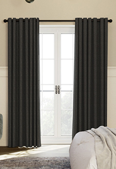 Hampshire (Blackout) Eyelet, Anthracite - Ready Made Curtains